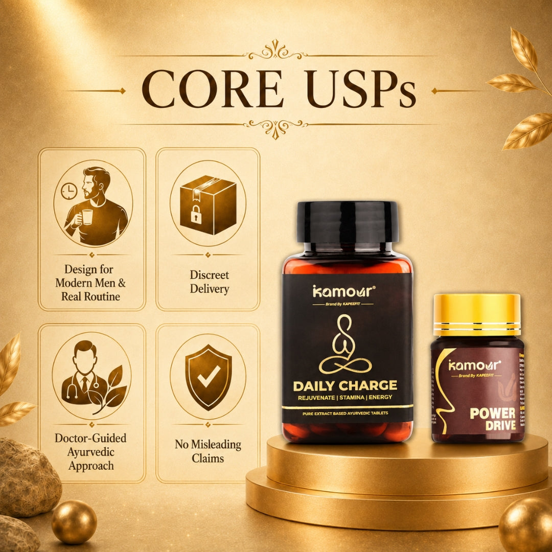 Kamour 7-Day Booster Combo — Stamina, Energy & Confidence Support for Men