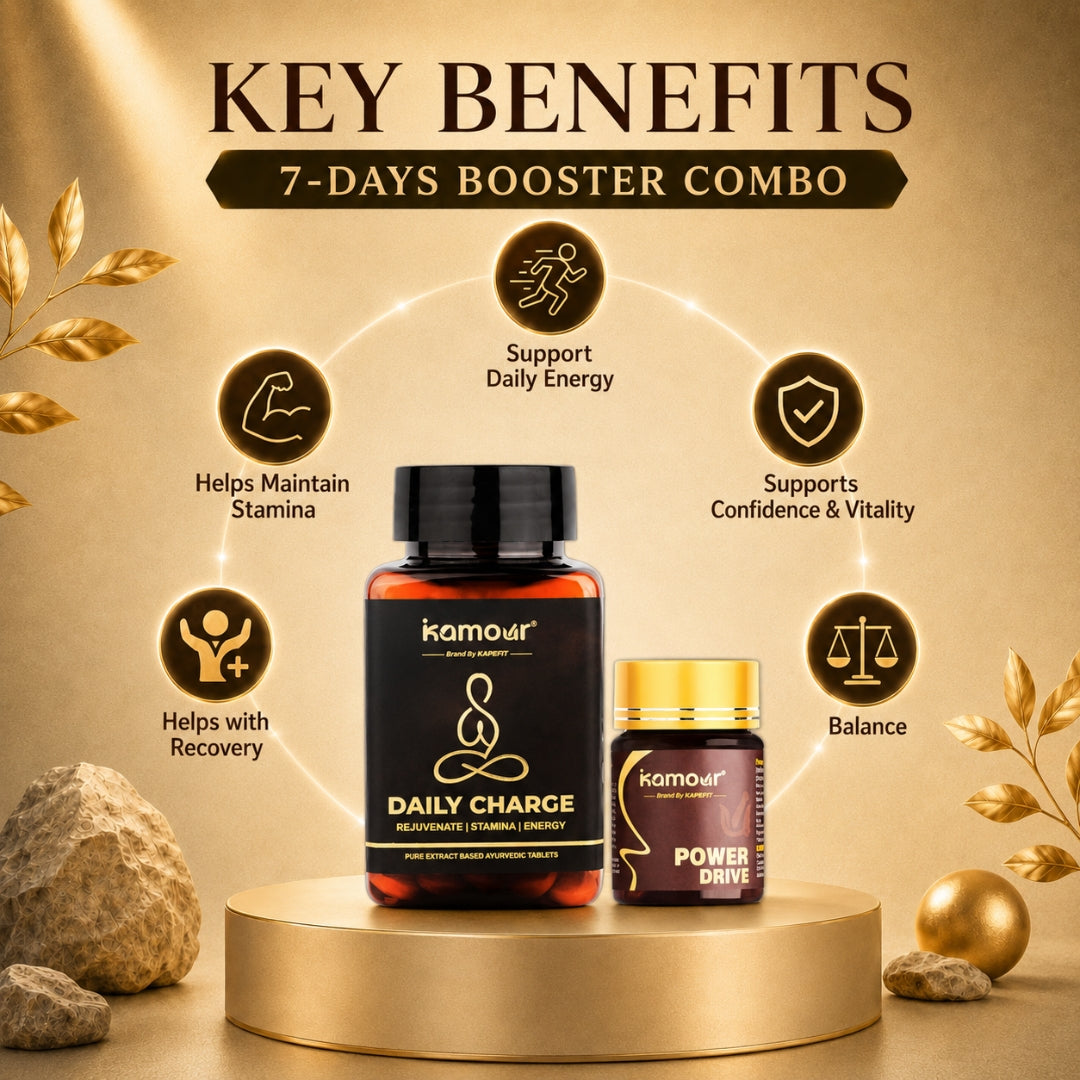 Kamour 7-Day Booster Combo — Stamina, Energy & Confidence Support for Men