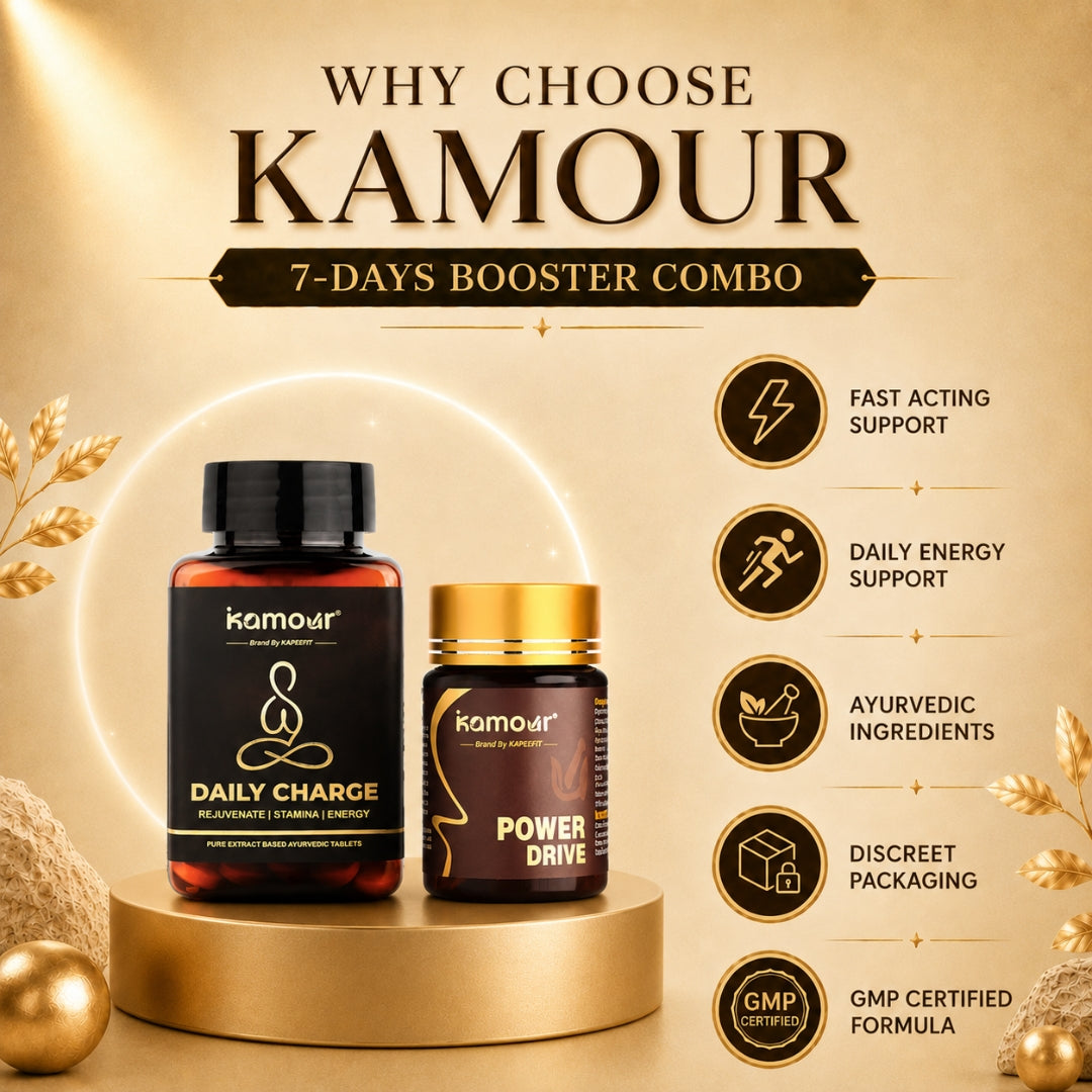 Kamour 7-Day Booster Combo — Stamina, Energy & Confidence Support for Men